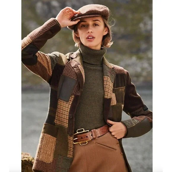 Ralph Lauren Purple Label Collection Hailey jacket blazer sz 10 patchwork $4790 - Picture 4 of 16